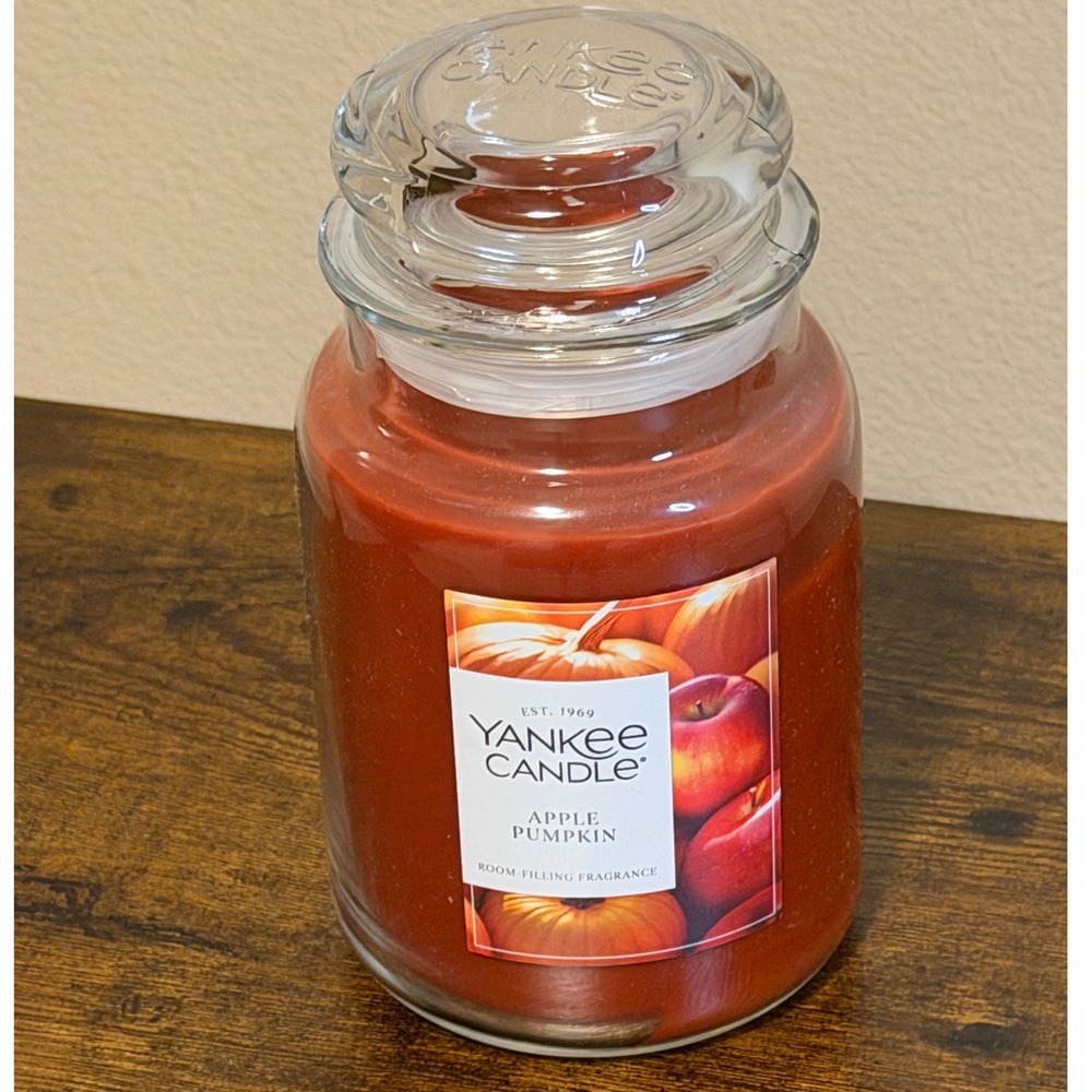 Yankee Candle Apple Pumpkin Large Jar Candle 22oz Scented Fall Single Wick
